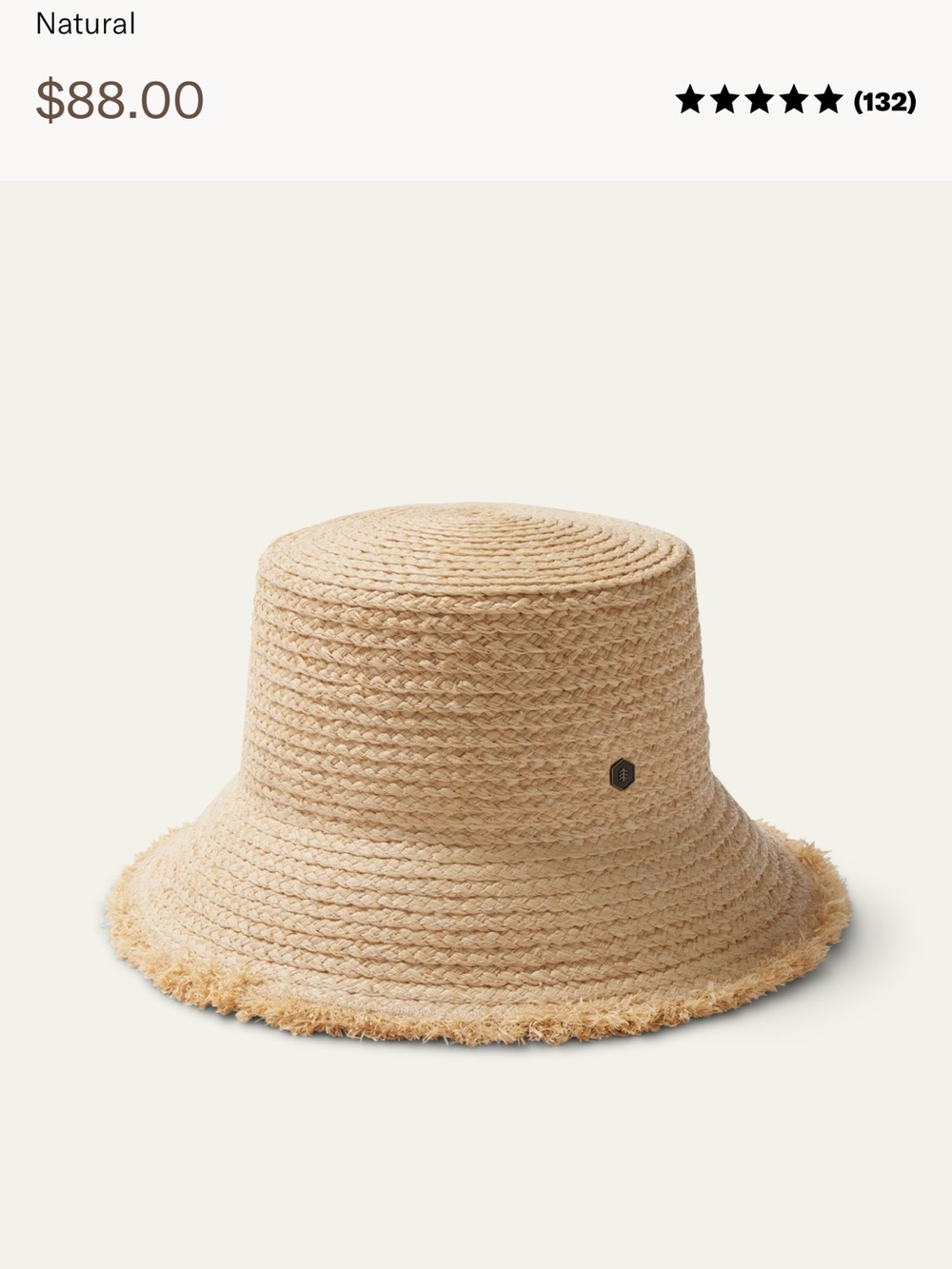 Natural Straw Bucket Hat - Lenny by Hemlock